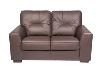 HOME Aston Regular Leather Sofa - Chocolate